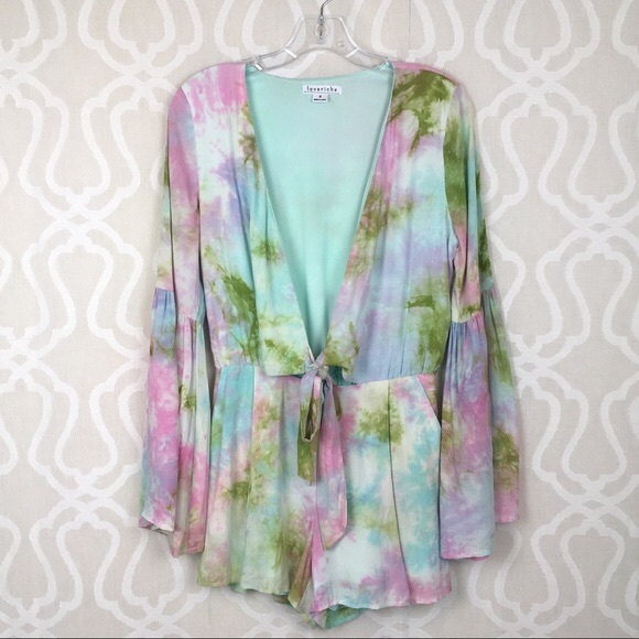 Soft Pastel Paint Splash Romper - Picture 3 of 8